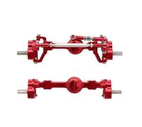 KLHYTGFA for MN82 D90 D99S 78 essieux de Portail levés Tout en métal for MN RC Chenille Robuste Avant arrière essieu à dégagement élevé Remplacement de Mise à Niveau(Rot)