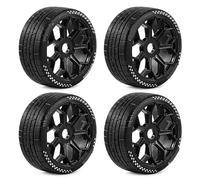 KLHYTGFA for Roues de pneus RC 4 pièces for Infraction ARRMA 1/7, Convient au modèle FSRC GT 1/8 Hua - nNao X3GT, moyeu Hexagonal de 17 mm sur R(Zwart)