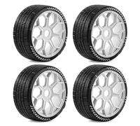 KLHYTGFA for Roues de pneus RC 4 pièces for Infraction ARRMA 1/7, Convient au modèle FSRC GT 1/8 Hua - nNao X3GT, moyeu Hexagonal de 17 mm sur R(A)