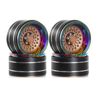 KLHYTGFA Jante Beadlock 1,9" Super Heavy & Aluminum Deep Dish de 95 g for Crawler RC 1/10 SCX10 TRX4 VS4-10 Gen8 (RS)(Bronze Color)