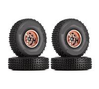 KLHYTGFA Jante Beadlock 1 Pouce et Pneu 65 * 19 mm for Voiture RC Crawler Axial SCX24 Deadbolt Jeep JLU Gladiator (W1004-T2440)(Rot)