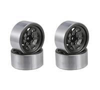 KLHYTGFA Jante Beadlock en Acier 1.0 for Voiture RC Crawler 1/24 Axial SCX24 Deadbolt C10 Jeep Gladiator Bronco(Titanium)