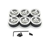 KLHYTGFA Jante de moyeu de Mise à Niveau de Roues en métal, 4 pièces, for WPL C14 C24 C34 C44 B14 B16 B36 FY, pièces de Mise à Niveau, modèle Rc, Voiture sur chenilles, Camion, Buggy(B6-White)