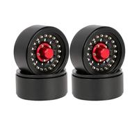 KLHYTGFA Jante en Aluminium for Roues de 1,9 Pouce avec visserie Beadlock à l'échelle for Crawler RC 1/10 TRX6 TRX4 SCX10 III Wraith Capra VS4-10 Gen8 CC01(4pcs Black)