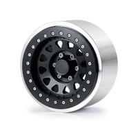 KLHYTGFA Jantes de Roue en Alliage métallique Beadlock de 2.9 Pouces, for Axial SCX6 AXI05000 Wrangler AXI05001 Trail Honcho 1/6 RC, pièces de Mise à Niveau de Voiture(Type 2 Black 1PCS)
