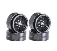 KLHYTGFA Jantes rétro 1,3 po à 8 Rayons, à Verrouillage de Talon, à déport Profond, Argent Brillant, for modèles 1/18 TRX4M, Axial SCX24, Gladiator, Deadbolt C10 et JLU(Zwart)