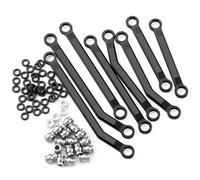 KLHYTGFA Jeu de bielles de Liaison en Alliage d'aluminium for HPI Venture 1/18 RC, Accessoires de Mise à Niveau de Voiture, pièces(Zwart)