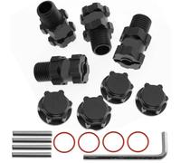 KLHYTGFA Kit d'adaptateurs for Arr-ma 1/10 3S Granit Mega Senton Typhon RC, pièces de Mise à Niveau de Voiture Hex 14mm à 17mm Plus Large 13mm, adaptateurs de Conversion(Zwart)