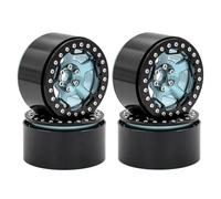 KLHYTGFA Lot de 4 Jantes et moyeux de Roue en métal de 5,6 cm for chenilles RC 1/10 Axial SCX10 II III Wraith Capra RR10 RBX10 Traxxas TRX4 D90(Titanium)