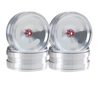 KLHYTGFA Lot de 4 moyeux de Roue en métal 1.9 Beadlock for Chenille télécommandée 1:10 Trax-XAS TRX4 TRX6 Axial SCX10 II 90046 D90 RGT Yikong(Army Green)