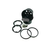 KLHYTGFA Moyeu de Jante Avant ou arrière avec Anneau de Verrouillage adapté for 1/5 HPI ROFUN ROVAN KM Baja 5B, pièces de Jeux et Jouets(Rear Black)