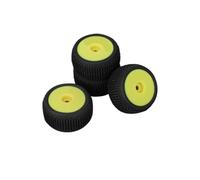 KLHYTGFA Roues de pneus pré-collées, 4 pièces, for Pneu 1/28 Losi Micro-t LOS-1392T1 LOS-1392T2 LOS-1392, moyeu Hexagonal fermé de 7mm, pièce de Mise à Niveau(Giallo)