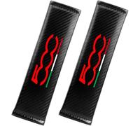 KLHYWEN 2 Pièces Voiture Protège-Ceintures pour FI-at 500 500C 500X 500L Protege Ceinture Voiture Amovible Confortable Antidérapant IntéRieur Accessoires,Red