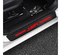 KLHYWEN 4 pièces Autocollants Protection Seuil Porte de Voiture pour Citr-oen Jumpy, Accessoires de décoration de Plinthes Auto en Fibre Carbone de Anti-Rayures,Red