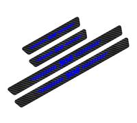 KLHYWEN 4 pièces Autocollants Protection Seuil Porte de Voiture pour Peu-geot, Accessoires de décoration de Plinthes Auto en Fibre Carbone de Anti-Rayures,306 Blue
