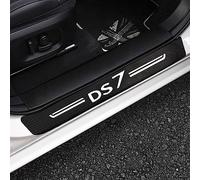 KLHYWEN 4 Pièces Plaques Plinthes en Fibre de Carbone Voiture pour Citr-oen DS7, Protecteur de Seuil de Porte, Garde-Plaque Pédale de Bienvenue Bandes Autocollants,White
