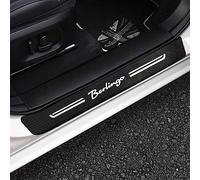 KLHYWEN 4 PièCes Protecteur de Seuil Porte de Voiture en Fibre Carbone pour Citr-oen Berlingo, Autocollants de Protection de Plaques PéDale de Seuils de Anti-Rayures,White
