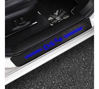 KLHYWEN 4 PièCes Protecteur de Seuil Porte de Voiture en Fibre Carbone pour Citr-oen DS4, Autocollants de Protection de Plaques PéDale de Seuils de Anti-Rayures,Blue