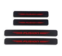KLHYWEN 4 PièCes Protecteur de Seuil Porte de Voiture en Fibre Carbone pour Fo-RD Fusion, Autocollants de Protection de Plaques PéDale de Seuils de Anti-Rayures,Red
