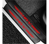 KLHYWEN 4 PièCes Protecteur de Seuil Porte de Voiture en Fibre Carbone pour Ho-NDA HR-V HRV HR V, Autocollants de Protection de Plaques PéDale de Seuils de Anti-Rayures,Red