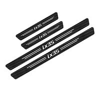 KLHYWEN 4 PièCes Protecteur de Seuil Porte de Voiture en Fibre Carbone pour Hyun-dai IX35, Autocollants de Protection de Plaques PéDale de Seuils de Anti-Rayures,White