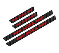 KLHYWEN 4 PièCes Protecteur de Seuil Porte de Voiture en Fibre Carbone pour OP-EL, Autocollants de Protection de Plaques PéDale de Seuils de Anti-Rayures,Astra Red
