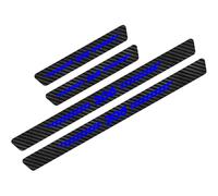 KLHYWEN 4 PièCes Protecteur de Seuil Porte de Voiture en Fibre Carbone pour Peu-geot 206, Autocollants de Protection de Plaques PéDale de Seuils de Anti-Rayures,Blue