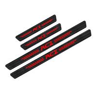 KLHYWEN 4 PièCes Protecteur de Seuil Porte de Voiture en Fibre Carbone pour Peu-geot, Autocollants de Protection de Plaques PéDale de Seuils de Anti-Rayures,RCZ Red