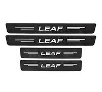 KLHYWEN 4 Pièces Protection Seuil de Porte de Voiture pour NIS-san Leaf Autocollant en Cuir de Fibre de Carbone Plinthes pour Auto,White