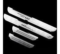 KLHYWEN 4 Pièces Protection Seuil Porte de Voiture pour Mazda 3 Axela 2014-2019, Contre l'abrasion Plaques Acier Inoxydable Bande de Pédale Bienvenue Contre Les Frottements,Silver