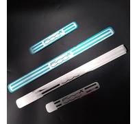 KLHYWEN 4Pcs Accessoires de Protection de Plaques de Seuil de Porte de Voiture en Acier Inoxydable pour FI-at 500x 2015-2020, Bande Décorative Anti-Usure de Seuil,Silver