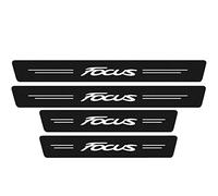 KLHYWEN Protecteur de Seuil de Porte de Voiture pour Fo-RD Focus, Fiber Carbone Plaques de Seuil Autocollants de Aux Rayures, Style de Plinthes pour Auto, 4 PièCes,White