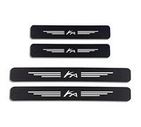 KLHYWEN Protecteur de Seuil de Porte de Voiture pour Fo-RD KA, Fiber Carbone Plaques de Seuil Autocollants de Aux Rayures, Style de Plinthes pour Auto, 4 PièCes,White
