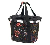 KLICKfix 0303FOL Sac de ville Reisenthel Bikebasket folklore, 35 x 28 x 26 cm, noir