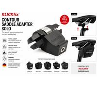 KLICKfix Adaptateur De Selle Contour Pour Sac De Vélo Solo 0217HS Noir