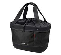 KlickFix Alingo Panier à vélo pour Femme 7 l Noir - Noir, 24 x 38 x 26 cm