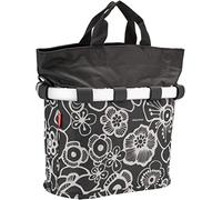 KLICKfix Bikebasket-0309fs Basket de vélo Mixte-Adulte, Fleur Noire, Taille Unique