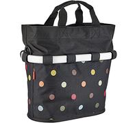 KlickFix Farradtasche Bikebasket Oval Mixte, Dots (Pois colorés), 34 x 31 x 17.5 cm, 0309DO