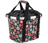 KLICKfix Panier de vélo Happy Flowers Unisexe pour adulte Multicolore 15 litres