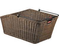 KLICKfix Panier pour vélo arrière Structura GT br 44x24x20cm, tressé, avec KorbKlip 18ltr, marron