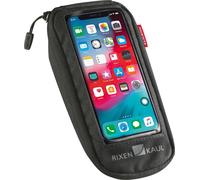 KLICKfix Phone Bag Comfort S KLICKfix avec adaptateur transparent/noir, avec raccord tournant, transparent