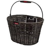 KLICKfix Panier avant Structura Oval 16 l tressé Noir/Marron 39 x 24 x 28 cm