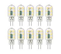 Klighten 10 Pack Ampoule LED G4 3W Économie d'énergie Équivalent 25W Lampe Halogène G4 LED 360° Angle de faisceau AC/DC 12V 300LM Blanc Froid 6000K Chambre Salon Cuisine
