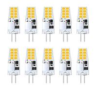 Klighten 10 Pack Ampoule LED G4 3W Économie d'énergie Équivalent 25W Lampe Halogène G4 LED 360° Angle de faisceau AC/DC 12V 300LM Blanc Chaud 3000K Chambre Salon Cuisine