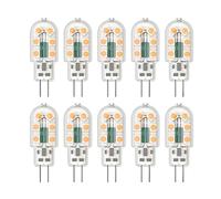 Klighten 10 Pack Ampoule LED G4 3W Économie d'énergie Équivalent 25W Lampe Halogène G4 LED 360° Angle de faisceau AC/DC 12V 300LM Blanc Chaud 3000K Chambre Salon Cuisine