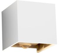 Klighten 12W Applique Murale Extérieur avec Détecteur de Mouvement,IP65 Éclairage Mural extérieur/intérieur avec Angle de Faisceau Réglable, Applique Murale Up Down,4000K, Blanc