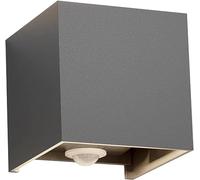 Klighten 12W Applique Murale Extérieur avec Détecteur de Mouvement,IP65 Éclairage Mural extérieur/intérieur avec Angle de Faisceau Réglable, Applique Murale Up Down,4000K, Gris foncé