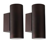 Klighten 2 pcs Applique Murale Exterieur GU10, Aluminium Up/Down Eclairage Exterieur, IP65 Étanche Lampe Exterieur Murale pour Jardin Couloir Entrée Patio, Ampoule non Incluse, Bronze