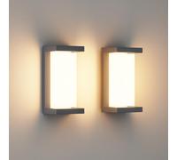 Klighten 2 Piece LED Extérieur Applique Murale, IP65 Lampe Mural Anthracite