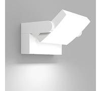 Klighten 24W Applique Murale LED Extérieure Intérieur Éclairage Mural Imperméable IP65, Applique Moderne Exterieur Angle de Lumière Réglable pour Jardin Couloir, Blanc Froid 5700K-6000K, Blanc